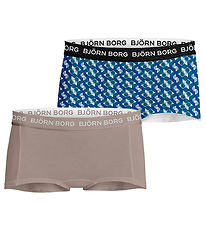Bjrn Borg Hipsters - 2-Pack - Beige/Blue w. Pattern