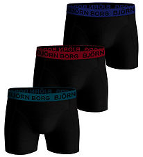 Bjrn Borg Boxers - 3-Pack - Black/Blue/Red/Green
