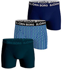 Bjrn Borg Boxers - 3-Pack - Green/Blue w. Pattern