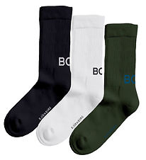 Bjrn Borg Socks - 3-Pack - Black/White/Green