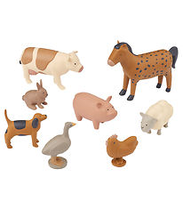 Liewood Toy animals - 8-Pack - Cole - Golden Caramel Multi Mix