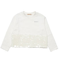 Marni Sweatshirt - Off White m. Pailletten