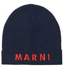 Marni Mtze - Acryl/Wolle - Navy m. Rot