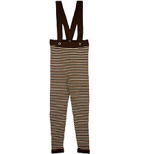 Fliink Leggings w. Suspenders - Knitted - Viscose - Favo - Choco