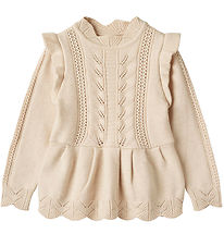Fliink Genser - Strikk - Viskose - Alilly Peplum - Sandshell