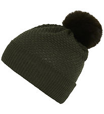 MP Beanie w. Pom-Pom - Wool - Oslo - Dark Moss