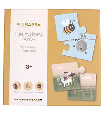 Filibabba Jigsaw Puzzle - 10x2 Bricks - Where Do I Live?