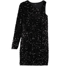 LMTD Klnning - NlfGlam - One Shoulder Dress - Black