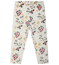 The New Siblings Leggings - TnsHoliday - Ecru m. Tryck