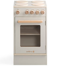 Sebra Toy Kitchen - Oven & Stove - Wood - Seabreeze Beige