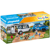 Playmobil Family Fun - Caravan With Car - 71423 - 128 Parts