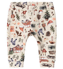 Name It Trousers - NbnRiccas - Peyote Melange w. Christmas Motif