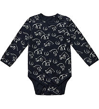 Petit by Sofie Schnoor Bodysuit L/æ - Dark Blue w. Wolves