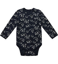 Petit by Sofie Schnoor Bodysuit l/s - Dark Blue w. Wolves