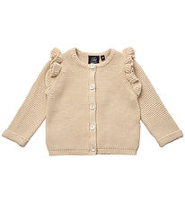 Petit by Sofie Schnoor Cardigan - Knitted - Sand w. Ruffles