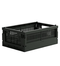 Made Crate Klappbox - Mini - 24x17x9,5 cm - Gewaschen Black Schw