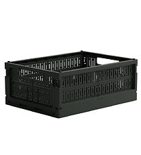 Made Crate Foldable Box - Midi - 33x24x13 cm - Washed Black Swea