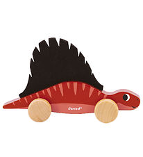 Janod Wooden Toy - Push Along - Dino Spinosaurus