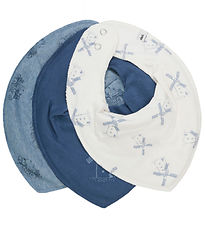 Pippi Baby Teething Bib - 3-Pack - Dark Denim