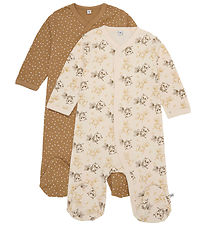 Pippi Baby Jumpsuit - Nightsuit - 2-Pack - Whitecap Grey