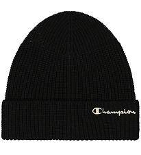 Champion Beanie - Wool/Polyester - Black