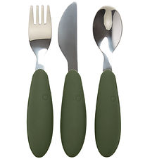 BIBS Barna hnífapör - 3 Pakki - Hunter Green