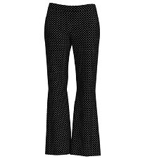 Grunt Hosen - Velours - Liexlip - Schwarz m. Silber Punkte