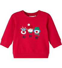 Name It Sweatshirt - NbnRuby - Jester Red w. Christmas Animals
