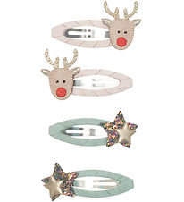 Mimi & Lula Hair Clips - 4 pcs - Reindeer Christmas