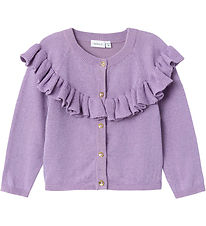 Name It Cardigan - Knitted - NmfResine - Lavender Mist w. Glitte