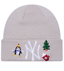 New Era Beanie - Knitted - New York Yankees - Festive - Beige