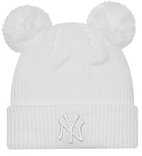 New Era Mtze m. Bommel - Strick - Rib - New York Yankees - Wei