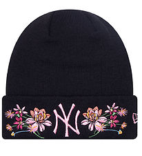 New Era Beanie - Knitted - New York Yankees - Floral - Black