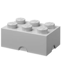 LEGO Storage Silytyslaatikko - 6 Silmukat - 37,5x25x18 - Stone
