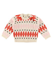 Copenhagen Colors Blouse - Wool - Cream Red Combi