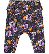 Name It Trousers - NbfResta - India Ink w. Flowers