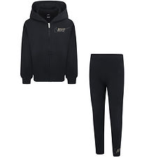 Nike Set - Leggings/Cardigan - Black w. Gold