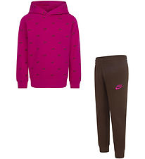 Nike Sweatset - Kakao Wow/Pink m. Logos