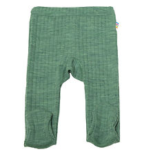 Joha Leggings w. Feet - Wool - Green