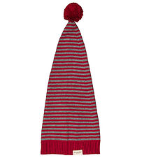 MarMar Beanie - Elf - Knitted - Hibiscus Red Stripe