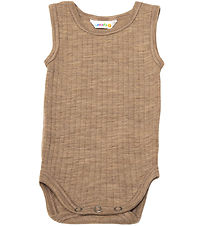 Joha Bodysuit Sleeveless - Wool - Brown