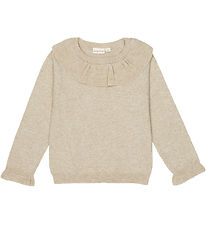 Popirol Blouse - Wool - Knitted - Pofay - Brown Melange