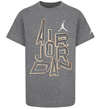 Jordan T-shirt - Grey Melange w. Charcoal Grey/Gold