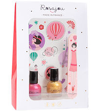 Rosajou Nail polish w. Nail file etc. - 4 Parts - Rubis/Chri