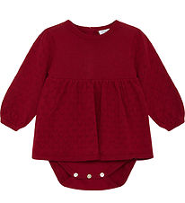 Hust and Claire Bodysuit w. Skirt l/s - Mallie - Teaberry
