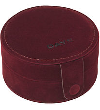 DAY ET Trinket Box - Jewelry Round - Velvet - Beet Red