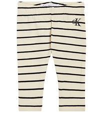 Calvin Klein Leggings - Zwart/Vanilla Stripe