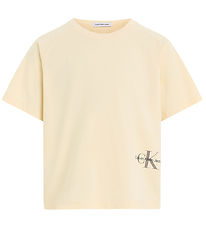 Calvin Klein T-shirt - Monogram av placerat - Vanilla