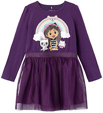 Name It Kleid - NmfOrbiri Gabby - Plum Purple m. Glitter