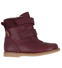 Pom Pom Winter Boots - Tex - Dark Grape w. Pointelle